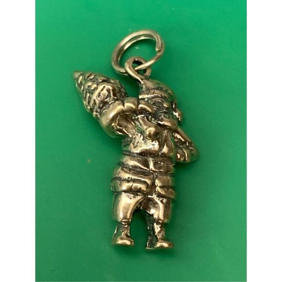 Santa and Tree Sterling Silver Jewelry Charm #Christmas #vintage